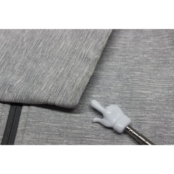 New Balance women's gray fleece lined full zip hooded softshell jacket 1X - Picture 10 of 11
